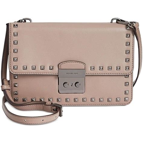 michael kors large sloan studded gusset duen|Michael Kors Sloan Studded Gusset Leather Crossbody.